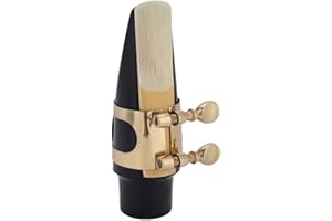 DRFEIFY Embouchure de saxophone alto, Embouchure de saxo ABS avec capuchon et boucle en métal Pads