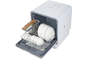 FUNYSF Mini-Geschirrspüler, freistehender Geschirrspüle, tragbarer Geschirrspüler mit Wassertank, LED-Anzeige für Wohnungen, Wohnheime und Camping.