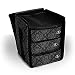 Roo Beauty Nail Polish Varnish Cube, Manicure Storage Bag, Makeup Cosmetic Case in Imperial Black
