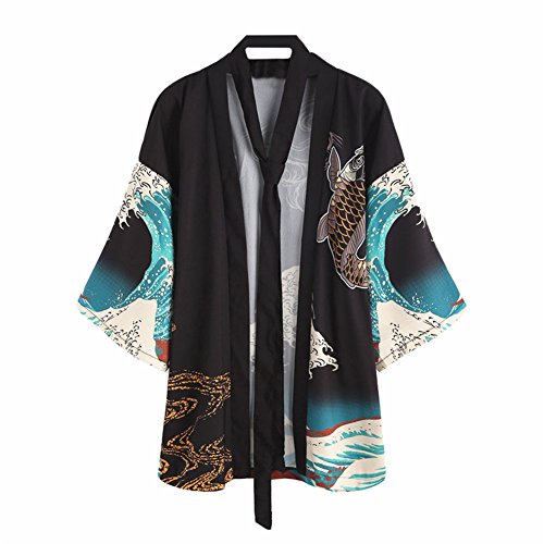 Double Villages Japonais Femmes Sakura Peignoir de Bain Kimono Yukata Peignoir de Bain avec Ceinture