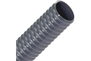 VALEKNA Tuyau flexible flexible flexible en PVC - Longueur : 100 mm - Longueur : au mètre - Léger et flexible - Tuyau en spirale en PVC - Pour eau, air, poudre, sciure, copeaux