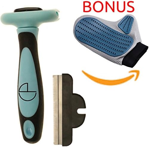 Best De-Shedding Tool for Cats and Dogs - Reduces Shedding up to 90% - Groom your Pet Like a Pro - Perfect and Simple to Use for De-matting Short, Medium and Long hair - 100% Money Back Guarantee.