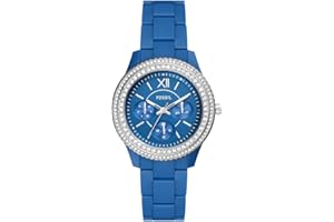 Fossil Stella Zegarek damski, chronograf z paskiem ze stali szlachetnej lub skóry