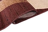 TEPPICH WOHNZIMMER DESIGNER WELLEN MUSTER MELIERT IN BRAUN CREME NEU S – XXL (300 x 400 cm) - 4