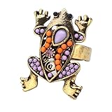 Anillo Rana hecha con esmalte y cristal por Joe Cool