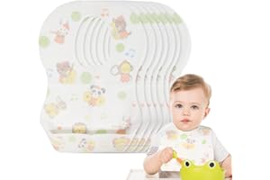 LEJIEYIN Einweg-Lätzchen Baby-Lätzchen wasserdicht mit Food Catcher Tasche geeignet für Kleinkinder, Fütterung, Reisen, Outdoor-Einsatz