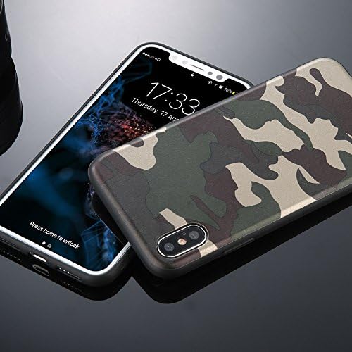 iPhone X Cover ArmyGreen Camouflage Phone Case Soft TPU Case/ Full Protective Cover For iPhone X 10