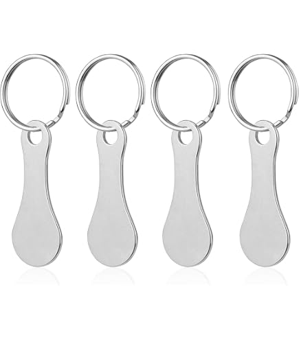 Einkaufswagenmarker Aus Metall – 6 Stück, Mit Karabiner, Für Supermarkt-Einkaufswagen, 2,3 Cm Durchmesser