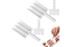 NTGRTY Kitchen Meatball Maker, 2 unidades Creative Triple Meatball Maker, antiadherente para hacer albóndigas, con pala de corte para bolas de pescado y deslizadores de camarones