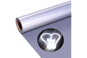 AJINGHTV Reflective Heat Transfer Vinyl Roll, 12Inch x 6Feet, Grey, for T-Shirts, HTV Vinyl, Reflective Iron On Vinyl, Silhouette Cameo, Easy Cut & Weed