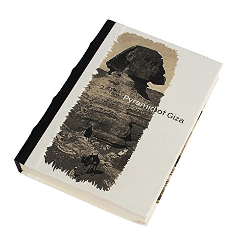 De Kulture Mano Made Planner Diary, Pyramid of Giza, Eco  friendly de, Acid Free Hand Made Paper, Flat Open, Hard Bound, Address portatil, Genuine Leather Spine, 125 gsm, 176 pages