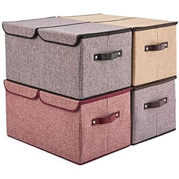 SONGMICS Stapelbare Aufbewahrungsbox mit Deckel, 3er Set, Spielzeug