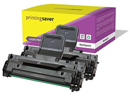 ML-1640 Printing Saver Pack de 2 tóners compatibles para Samsung ML-1640, ML-1641, ML-1642, ML-1645, ML-2240, ML-2241 impresoras