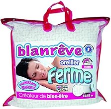 Blanr&ecirc;ve ORFERHP026060 Oreiller Ferme Polyester Blanc 60 x 60 x 0,1 cm