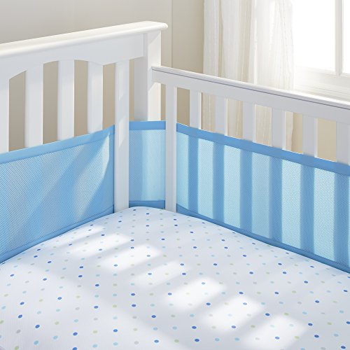 BreathableBaby 4 Sided Cot Mesh Liner in Mist (Blue)