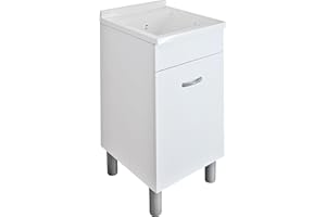 JO-BAGNO.IT Athena - Mueble lavadero con pilozzo L 45 P 50 eje de lavado y sifón resistente al agua y a la humedad (45 x 50)