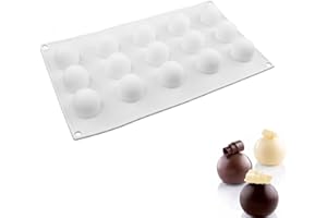 Holzsammlung 1 x okrągła forma 3D silikonowa forma do kostek lodu, zestaw do pieczenia bomb lodowych, sernika, musu, galaretki, formy do muffinek, czekolady, cukierków, domowej roboty mydła i nie