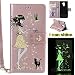 Produktbild Galaxy A6 Plus 2018 Hülle, Samsung Galaxy A6 Plus 2018 Wallet Tasche Brieftasche Schutzhülle, Carols Geprägtes Mädchen PU Lederhülle Flip Hülle im Bookstyle Cover Schale Stand Ständer Etui Karten Slot Schutzhülle Tasche Wallet Case für Samsung Galaxy A6 Plus 2018 - Roségold