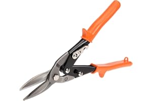 FGFGHRTS Chapa Tijeras de Cromo vanadio 250 mm Recta Cortes Soft Mango Asa de Cierre Alicates Metal Chapa Tijeras Especial Filo – Chapa Placas de plástico Aluminio Cobre Piel