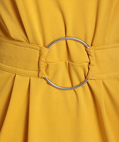 mustard one piece dress