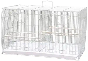 PetzLifeWorld Powder Coated 2 Feet White Partition Cage for All Small Birds