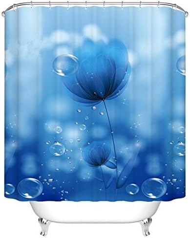 1pcs Shower Curtain 3D Digital Polyester Fabric Opaque Mildewproof Thickened Premium Deco No Odor , 180cm*180cm , 1