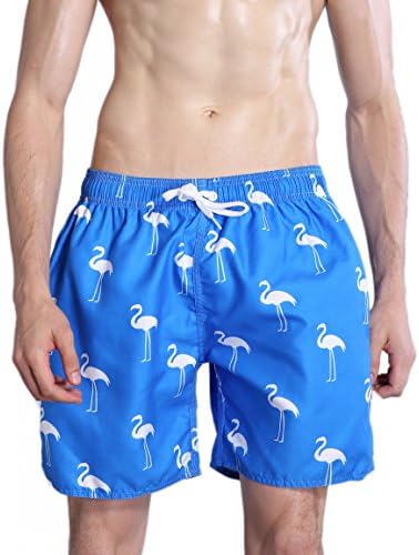 ORANSSI Men Swim Shorts Striped Mesh Lined Trunks