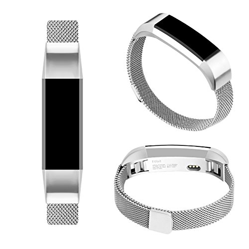 Vancle Armband für Fitbit Alta HR und Fitbit Alta, Verstellbarer Metall Edelstahl Milanaise Ersatz Band mit Magnetverschluss Verschluss für Fitbit Alta HR 2017 / Fitbit Alta 2016 - 4
