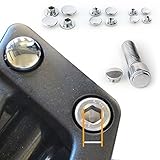 schrauben chrom 6 chrom abdeckkappen Motorrad Schraube abdeckkappen Set, chrom Abdeckkappen M10, M8 & M6, 5 von jede größe