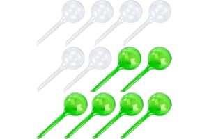 AVCXEC 12 Stück BewäSserungskugeln Klein, 13x5cm Relaxdays Bewässerungskugeln Balkon, PVC Gießkugeln, Bewaesserungskugel, Bewässerungskegel für Topfpflanzen, Zimmerpflanzen, Hängepflanzen, Außengärten