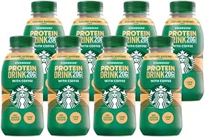 Starbucks Protein Caramel Hazelnut, 8 x 330ml – High-Protein Coffee Drink with Rich Caramel & Hazelnut Flavours, Ready-to-Drink Cold Brew, Low Fat, Perfect for On-the-Go Energy Boost