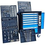 Enthält eine stabile Arbeitsplatte aus Polypropylen Kunststoff mit diversen Ablagemöglichkeiten