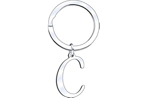 GUOYU A B C D E F G H I J K L M N O P Q R S T U V W X Y Z Llavero de plata con letra del alfabeto, para mujeres y hombres