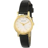 Sonata Quartz Analog White Dial Leather Strap Watch for Women-NS8976YL02W/NT8976YL02W: 