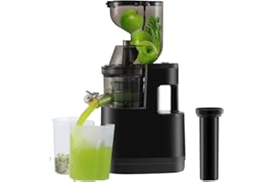 Ccarzzi Juicer 500W Cold Press Juicer Machines with 83MM Wide Chute for Whole Fruit and Vegetable, Slow Masticating Juicer High Juice Yield (Black)