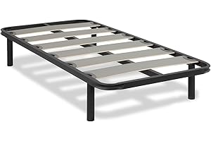 Ferlex - Somier 90x190 cm Essential de Láminas Anchas | Incluye 4 Patas de 25 cm y Arcos Sujeta Colchones | Cama Estable y Robusta