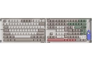 Akko 9009 Boutons rétro pour clavier mécanique, Cherry Profile, 177 touches, PBT Double-Shot, durable, contraste élevé, Full Keycap Set pour clavier de jeu avec boîte de collecte et extracteur