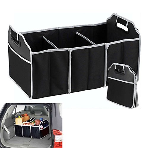 2 In 1 Car Boot Organiser Shopping Tidy Heavy Duty Collapsible Foldable Storage