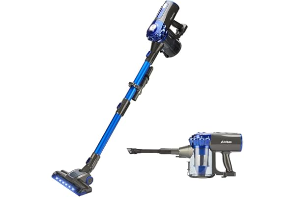Akitas V8 Aspirateur Balai sans Fil 3en1 à Main et Vertical Léger 22,2V 150 W Batterie Lithium Rechargeable pour Sol, Tapis, Poils d'animaux