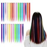 Größe: Die Länge der Haarverlängerung beträgt 20 Zoll,Sie können sie föhnen, strecken, kräuseln, waschen und auf die gewünschte Länge zuschneiden, als wären sie echte Haarsträhnen