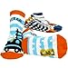 KF Baby Boy Non-Skid Cozy Soft Cotton Socks Value Pack [Set of 4 pairs, Grey, Light Blue, Dark Blue, Black], Train, for 12 - 24 months