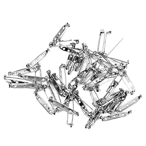 FENICAL Fermo di sicurezza posteriore di 50pcs 32mm in acciaio inox Bar Pins Spilla (argento)
