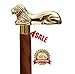 Produktbild Whitewhale Teleskop Gehstock – Herren Derby Zuckerstangen und Gehstock aus Holz für Damen und Herren – 94 cm Braun Ebenholz Messing Griff in Golden Ton Natural Holz Unisex Zuckerrohr Lion Handle