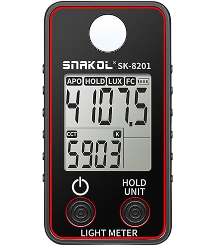 Misuratore Di Illuminamento E Temperatura Colore SK-8201/8202 - Luxmetro 0,5-300.000 LUX Con Display Multi-Schermo