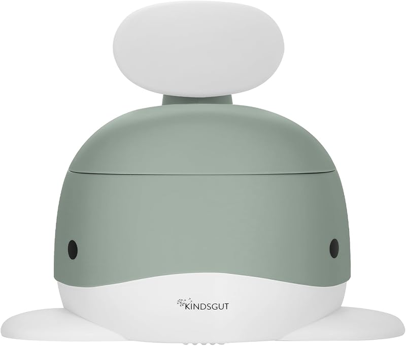 Kindsgut Kinder-Töpfchen, Babytopf WC/Klo, kinderfreundliches Wal-Design und dezente Farben, Toiletten-Training, Pistazie