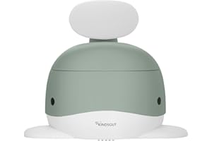 Kindsgut Kinder-Töpfchen, Babytopf WC/Klo, kinderfreundliches Wal-Design und dezente Farben, Toiletten-Training, Pistazie