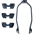 CENPEK 4 Pieces Scooter Replacement Part Accessory Includes Rear Fender Bracket Mudguard Bracket Support and 3 Pieces Rubber Vibration Dampers for X-i-a-o-mi M365/ M365 Pro Scooter(Black)