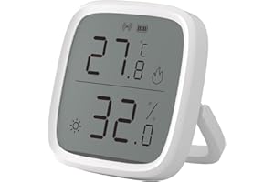 SONOFF SNZB-02D Mini Capteur ZigBee de Température et d'humidité Intelligent, Thermomètre Hygrometre Intérieur, écran LCD, Actualisation 5S, Compatible avec Alexa/Google Home/Home Assistant - 1