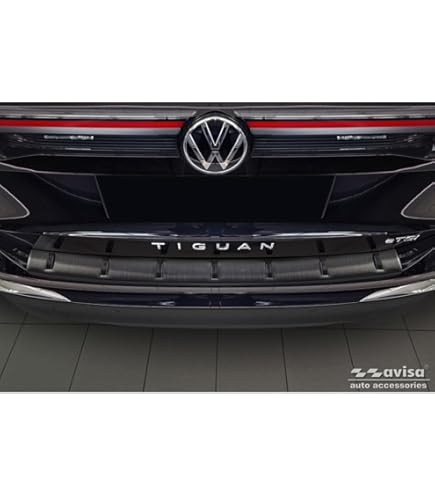 Protection Seuil Arrière Volkswagen Tiguan II - Inox Noir Mat 2016 2024 Style 239881