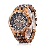 BEWELL ZS-W116C Holzuhr Herren Quarz Datum Tage Display R?misch Zifferblatt uhr Armbanduhr